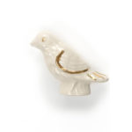Poignée oiseau Blanc antique. Boutique de cadeaux et de décoration Couleur Bonheur à Lac-Mégantic.